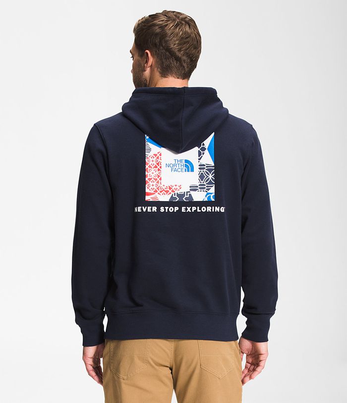 The North Face Mens Hoodie Box NSE Pullover 486PMWXOV - Navy